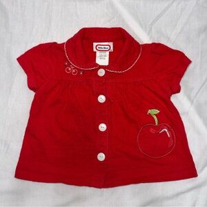 Little Tikes Cherry Button Down Kids Shirt